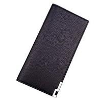 Fashion Men Wallet PU Polyester All Seasons Formal Office Career Shopping Baguette Metallic Without Zipper Coffee Black
