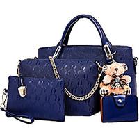 Fashion Casual Women\'s Bag Multifunctional Handbag PU Handbag Messenger Bag Woman Shopping Collection Of Four Loaded