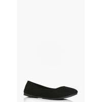 faux suede basic ballet black