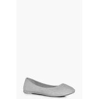 Faux Suede Basic Ballet - grey