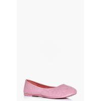 Faux Suede Basic Ballet - pink