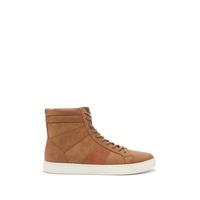 Faux Leather High-Top Sneakers