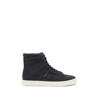 Faux Leather High-Top Sneakers