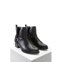 faux leather ankle boots