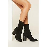 faux suede ankle booties