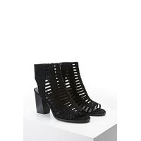 Faux Suede Cutout Sandals