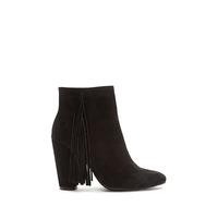 Faux Suede Fringe Booties