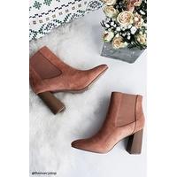 Faux Suede Chelsea Ankle Boots