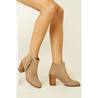 Faux Suede Ankle Booties