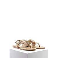 Faux Leather Star Sandals