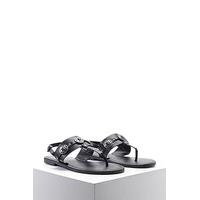 Faux Leather Star Sandals