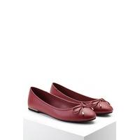 Faux Leather Ballet Flats