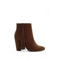 Faux Suede Fringe Booties