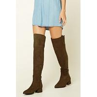 faux suede knee high boots