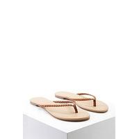 faux leather braided sandals