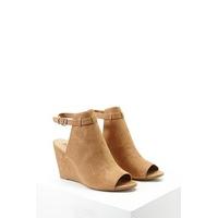 faux suede ankle strap wedges