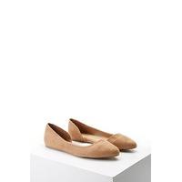 Faux Suede Cutout Flats