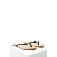 faux leather braided sandals