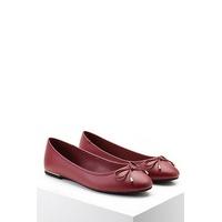 faux leather ballet flats