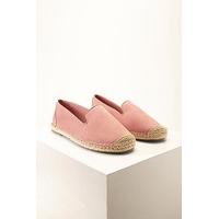 Faux Suede Espadrille Slip-Ons