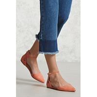 Faux Suede Ankle-Strap Flats