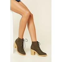 faux suede ankle booties