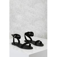 faux suede etched sandals