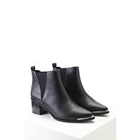 Faux Leather Ankle Boots