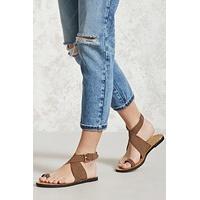 Faux Suede Toe Ring Sandals