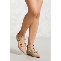 Faux Suede Lace-Up Flats