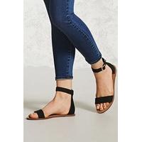 Faux Suede Ankle-Strap Sandals