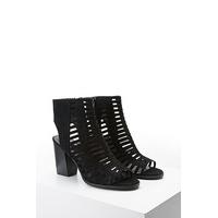 Faux Suede Cutout Sandals