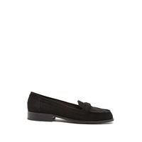 faux suede penny loafers