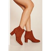 Faux Suede Chelsea Boots