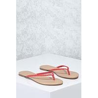 Faux Leather Braided Sandals