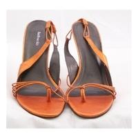 Faith Solo, size 5/38 metallic orange evening sandals