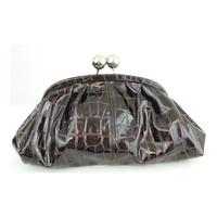 faith brown patent leather croc shoe and purse faith size 5 brown loaf ...