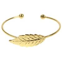 Fair Trade Gold Colour Leaf Bracelet