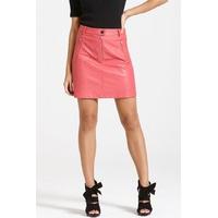 faux leather a line skirt