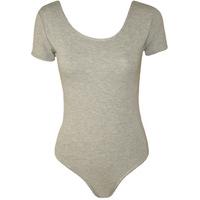 Faith Short Sleeve Bodysuit - Light Grey