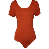 Faith Short Sleeve Bodysuit - Rust