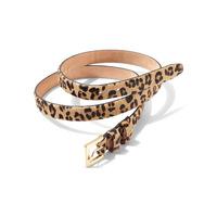 Fancy Leather Belt (Leopard Pony Hair / L)