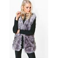 Faux Fur Gilet - grey