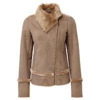 Faux Shearling Jacket (Grey Camel  / 08)