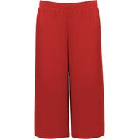 Faye Crepe Plain Culottes - Red