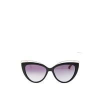 faith black gold rim detail sunglasses