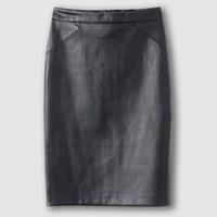 Faux Leather Pencil Skirt