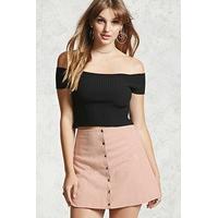 faux suede mini skirt