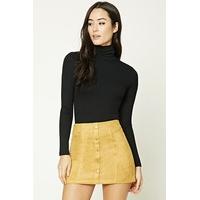 faux suede mini skirt