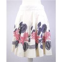 Fat Face - Size 10 - Cream, Fuchsia & Heather - Floral embroidered Skirt